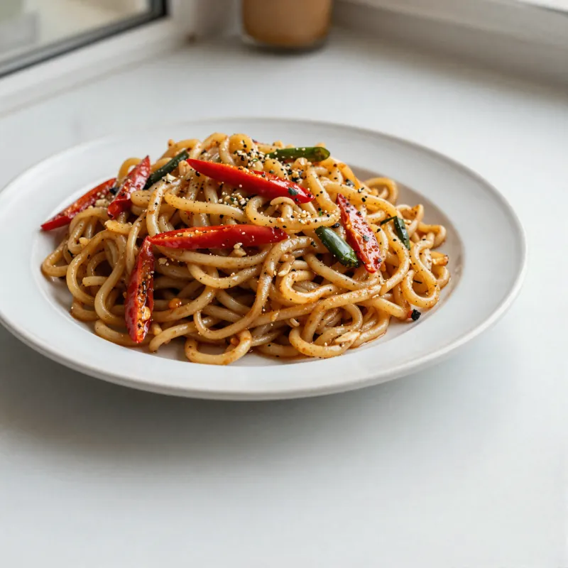 Pad thai sa piletinom i pirinčanim nudlama