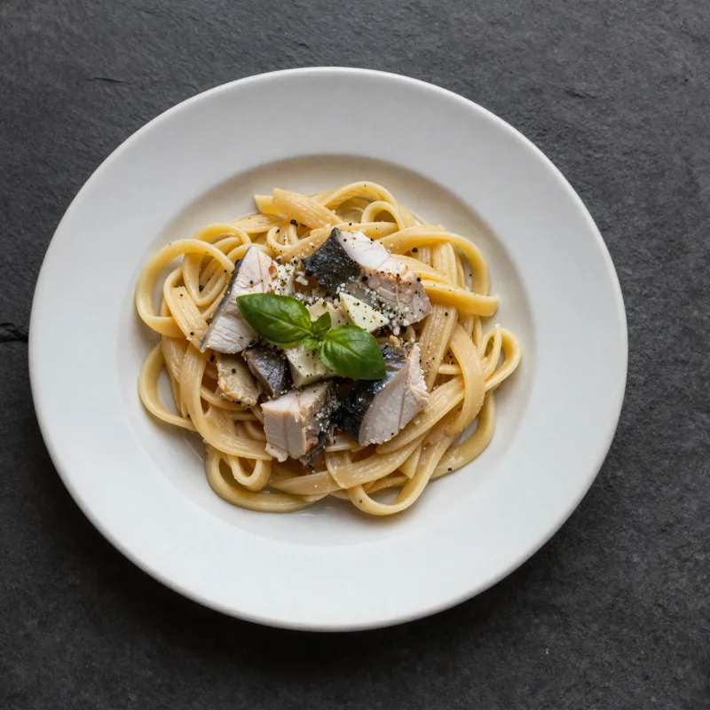 Pasta sa lososom, peršunom i limetom