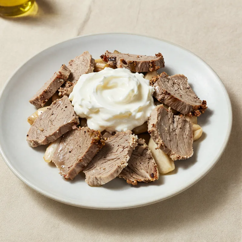 Pileća salata sa grčkim jogurtom i mladim sirom
