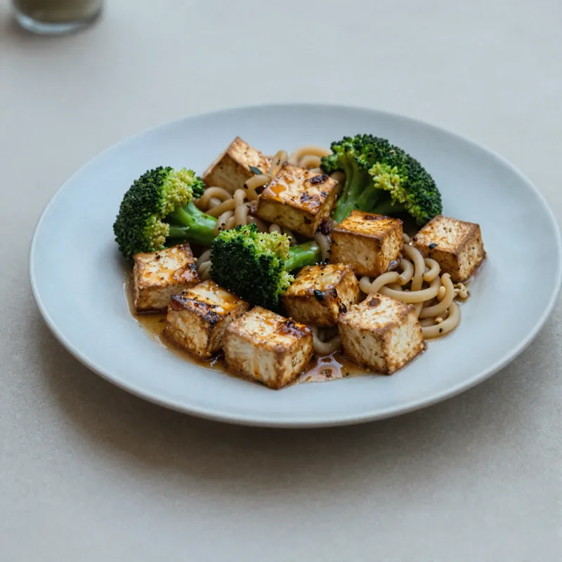 Tofu sa slatko-ljutim sosom i pirinčanim nudlama