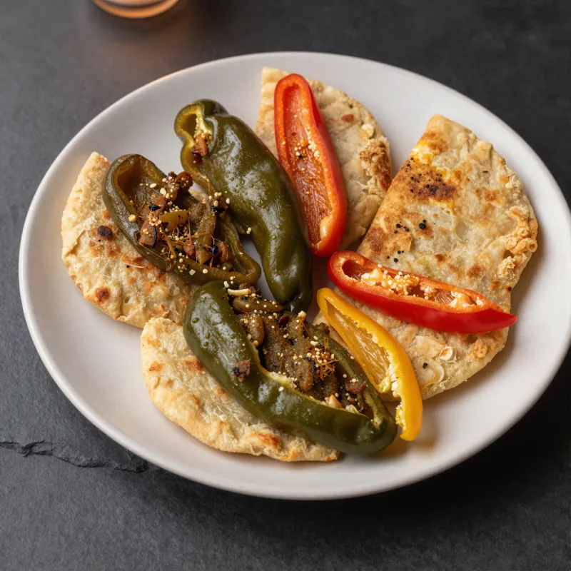 Vege tortilje sa povrćem iz friteze na vruć vazduh