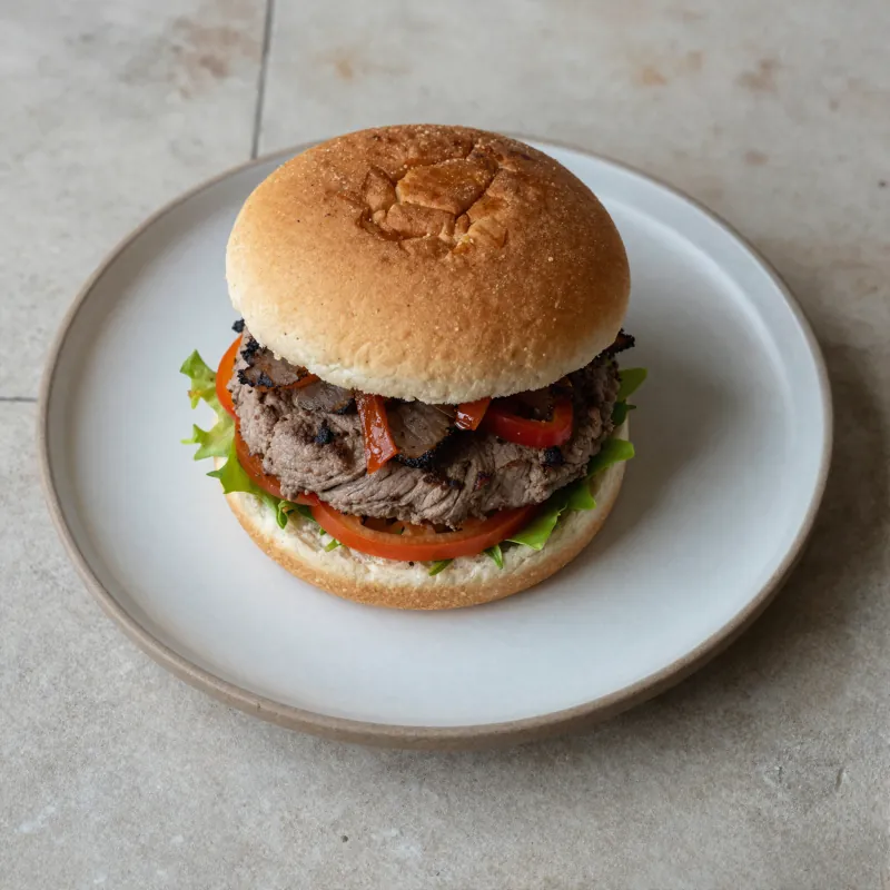 Začinjeni pileći hamburger sa gvakamoleom